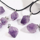 1pc Necklace Natural Amethyst Crystal Stone Pendant Healing Mineral Jewelry