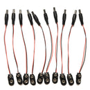 2X9V Battery Power Cable Plug Clip for Arduino with jack connector 5.5*2.1mm 3CD