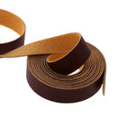 2Pcs 10 Meters Long DIY Crafts Leather Strap for Belt 15mm Wide Beige Brown