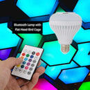 LED Bulb Lamps E27 Smart Bluetooth Music Remote Control Party Stage Light A
