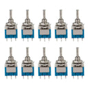 10pcs On-Off-On 3-Way Mini Toggle Switch 6-Pin 6A 125VAC New High Quality d