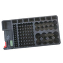 110 Battery Storage Organizer Box Case and Digital LCD Tester Removable Assembly