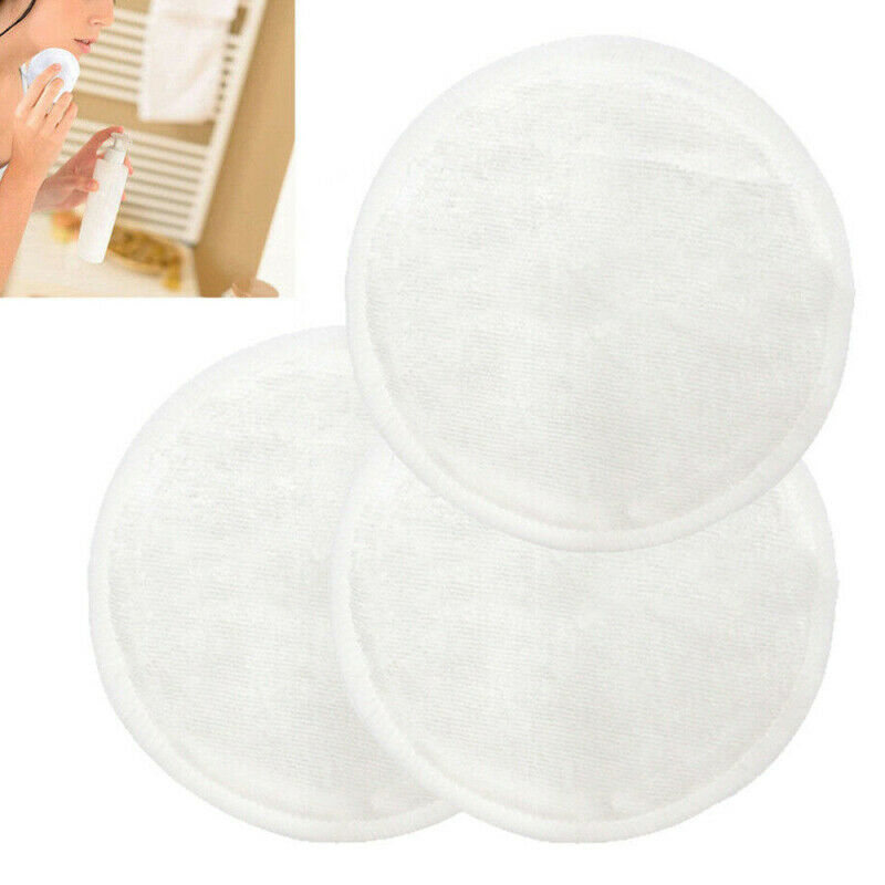 10X Girls Makeup Remover Pads Washable Bamboo Fiber Skin Care Facial Pads