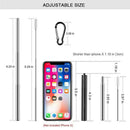 Telescopic Reusable Straws Stainless Steel Metal Drinking Straw with Travel