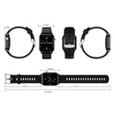 Fashion Smart watch IP68 Waterproof Full Touch Screen Wristwatch Black
