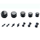 18 Pieces Ear Tapers Full Kit Acrylic Earring Stretcher Tunnel (Black) U6H6