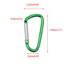 5PC Useful D-Ring Aluminum Carabiner Keyring Chain Snap Hook Camping Keychain