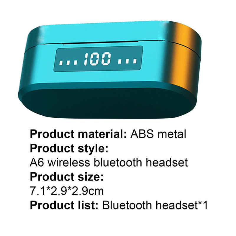 Gaming Durable A6 Bluetooth5.0 Wireless Earphones High Fidelity Earbuds