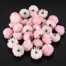 30x Carnations Craft Artificial Flower Silk Spherical Heads Wedding Decor - X1G8