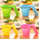 3Pcs Outdoor Portable Silicone Telescopic Drinking Collapsible Folding Cup  T5T6
