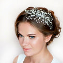 Handmade Pearls Tiara Hair Comb Bride Headwear Wedding Jewelry Accessories A