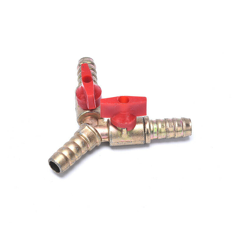 Clamp Fitting Fuel Water Oil Gas 3/8" 10mm Brass Y 3-Way Shut Off Ball Valve Hn