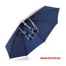 25in Diameter Outdoor Fishing Sun Shade Rainproof Umbrella Hat Headwear