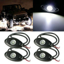 4Pcs 9W LED Rock Light for Jeep Wrangler Off-Road Under Wheel Light Bar Boa