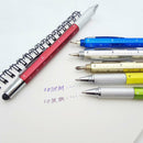 6 in 1 Multi-Function Multi-color Ball-point Pen Level Caliper Screwdriver A+
