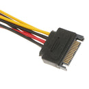 15-Pin Male to 2x 4Pin Female Splitter Power Cable SATA to IDE Cord for PC