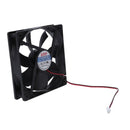 5X(120mm x 25mm 12V 2Pin Sleeve Bearing Cooling Fan for Computer Case Z9U9)