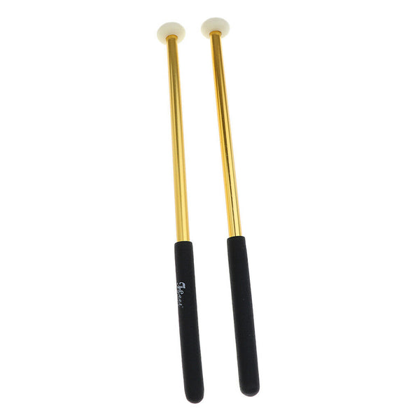 1 Pair Snare Drum Hammer Mallet w/ Golden Metal Handle Percussion Accessory