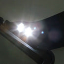 Portable 2-LED Rectangular Oblique-handle Magnifier Magnifying Glass Lens C T6P9