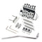 6 String Durable Tailpiece Double Tremolo Bridge Saddle Replace Parts Chrome