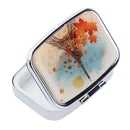 2x Round/Square Pill Case Pocket Purse Travel Medicine Storage Carrying Box