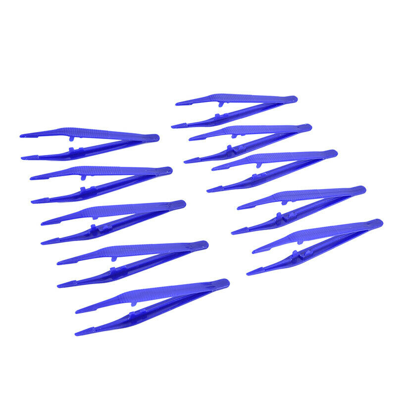 10pcs Plastic Beads Small Disposable Tweezers Tools Crafts DIY Jewelry Mak Ew