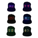 Luminous Glow Bluetooth LED Display Cap Editable for Club Stage Performance
