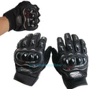 Carbon Fiber Pro Bike Motorcycle Motorbike Racing Riding Full Finger Gloves  L
