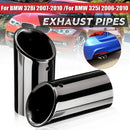 2X Tail Exhaust Tip Pipes Titanium Black for BMW E90 E92 325 328I 3 Series