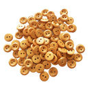 100Pcs Wood Buttons Sewing 2 Holes Round Brown for Clothing Accessories 15mm