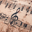 Music Series Note Printed Linen Square 45x45cm Home Decor Houseware Throw P L6Q9