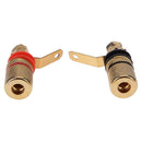 2pcs Screw Plated Speaker Binding Posts Terminal 4mm Sockets for Banana Plugs