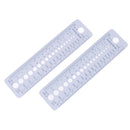 2 x Knitting Gauge Ruler Plastic Needle Size Inches/cm Weaving Tools Tool OZ