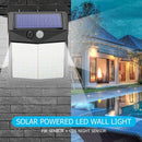 122LED Solar Power PIR Motion Sensor Wall Light Outdoor Garden Street Lamp