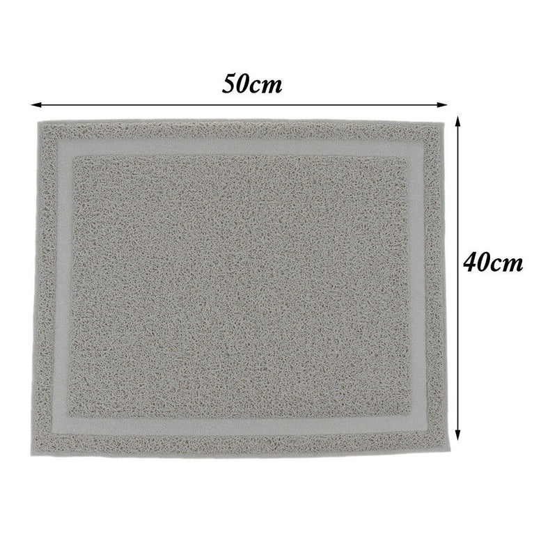 Pet Cat PVC Plastic Placemat Litter Mat Feeding Food Pad Tray Non-slip