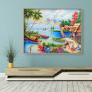 Beach 5D DIY Full Round Diamond Painting Rhinestone Manual Handworks (B204)