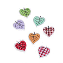 50Pcs Wood Leaf Handmade 2 Holes Wooden Buttons Sewing Scrapbooking DIY Craft