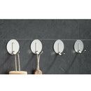 Set of 2 Adhesive Hooks - Heavy Duty Wall Hangers - Stainless Steel Waterproof