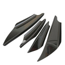 New 4Pcs/Set Carbon Look Car Body Spoiler Canards Valence Chin Front Bumper
