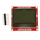 Metal 84x48 LCD Module Red LED Background Display Adapter Board For Nokia 5110
