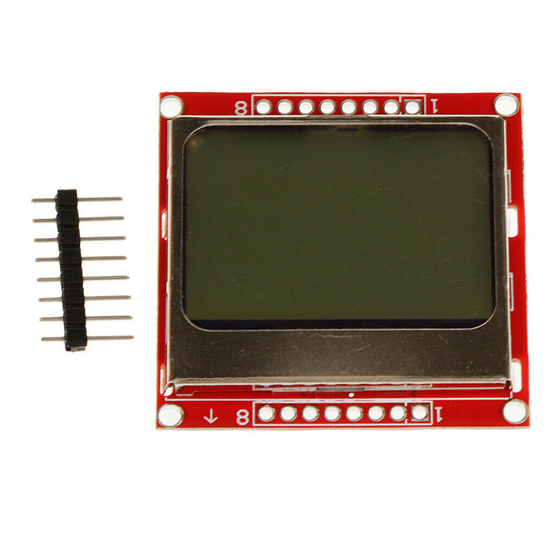 Metal 84x48 LCD Module Red LED Background Display Adapter Board For Nokia 5110