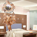 Oil Painting Wolf Totem Dream Catcher Feather Bead Hanging Home Car Decor