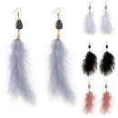Fashion Statement Boho Tassel Earrings For Women Feather Earrings Fashion J