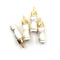 4pcs Goldplated RCA Male Plug HIFI Audio Cable Audio Video Connector Adapter FT