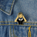 Creative Clothing Bags Alloy Badge Women Men Portrait Drip Brooches Jewelry