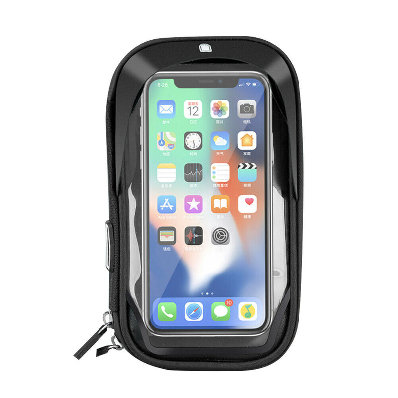 Waterproof Motorcycle Moped Handlebar Touch Screen Bag Phone Stand Holder Case