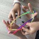 Rainbow Colorful Fumble Finger Thread Rope Stringes Kids Educational Toys  A