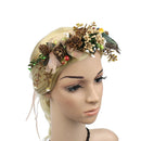 Fashion Pinecone Bird Garland Crown Headband Headdress Summer Boho Hair Band