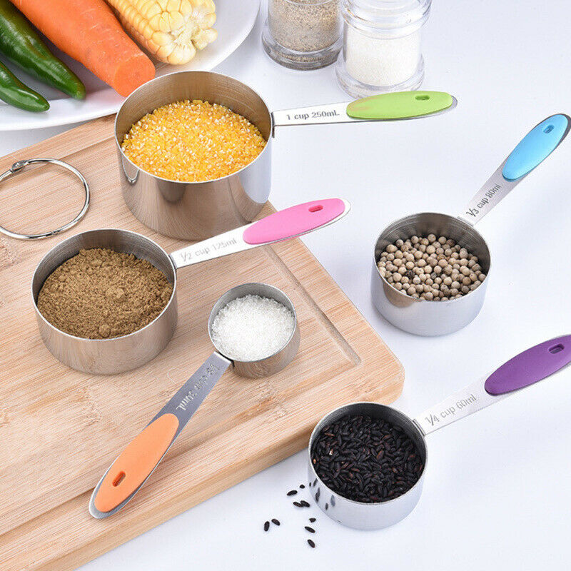 10pcs Measuring Spoons Tea Coffee Measure Cooking Scoops + Cups Teaspoon Utensil