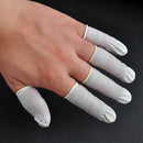 100pcs Natural Rubber Gloves Finger Cots Latex Fingertip Protective Disposable